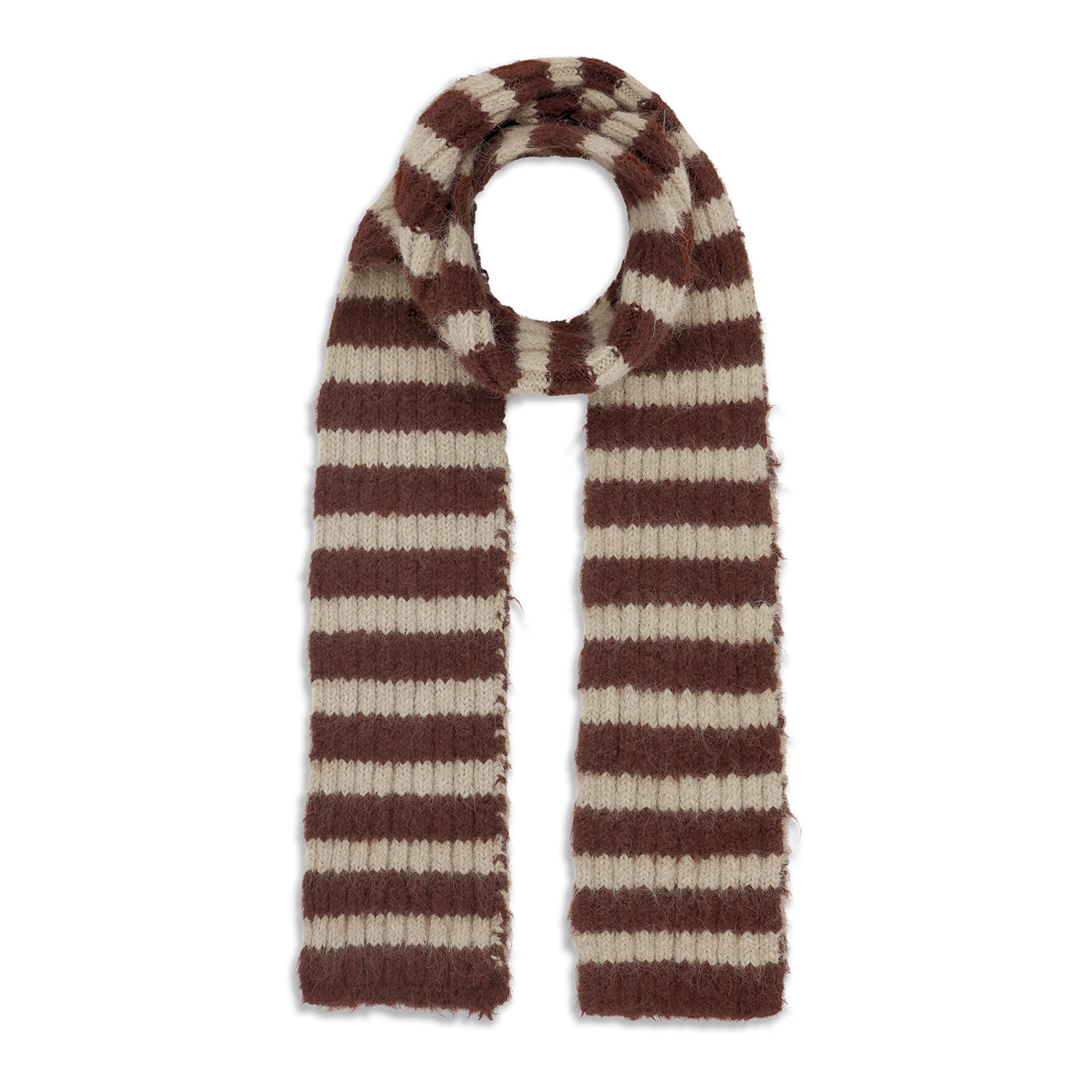 Sui Ava / Clara Slim Scarf / Brown // Beige