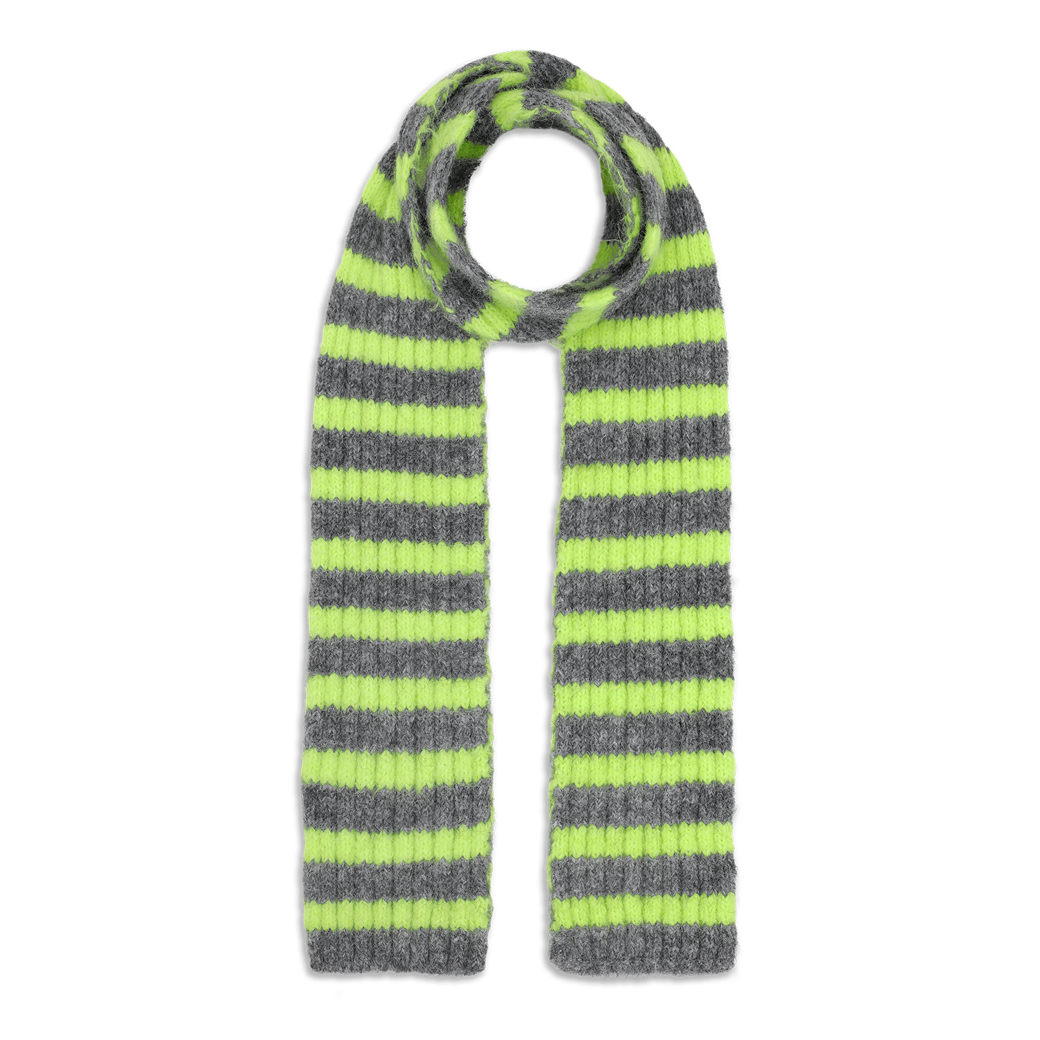 Sui Ava / Clara Slim Scarf / Grey // Lime