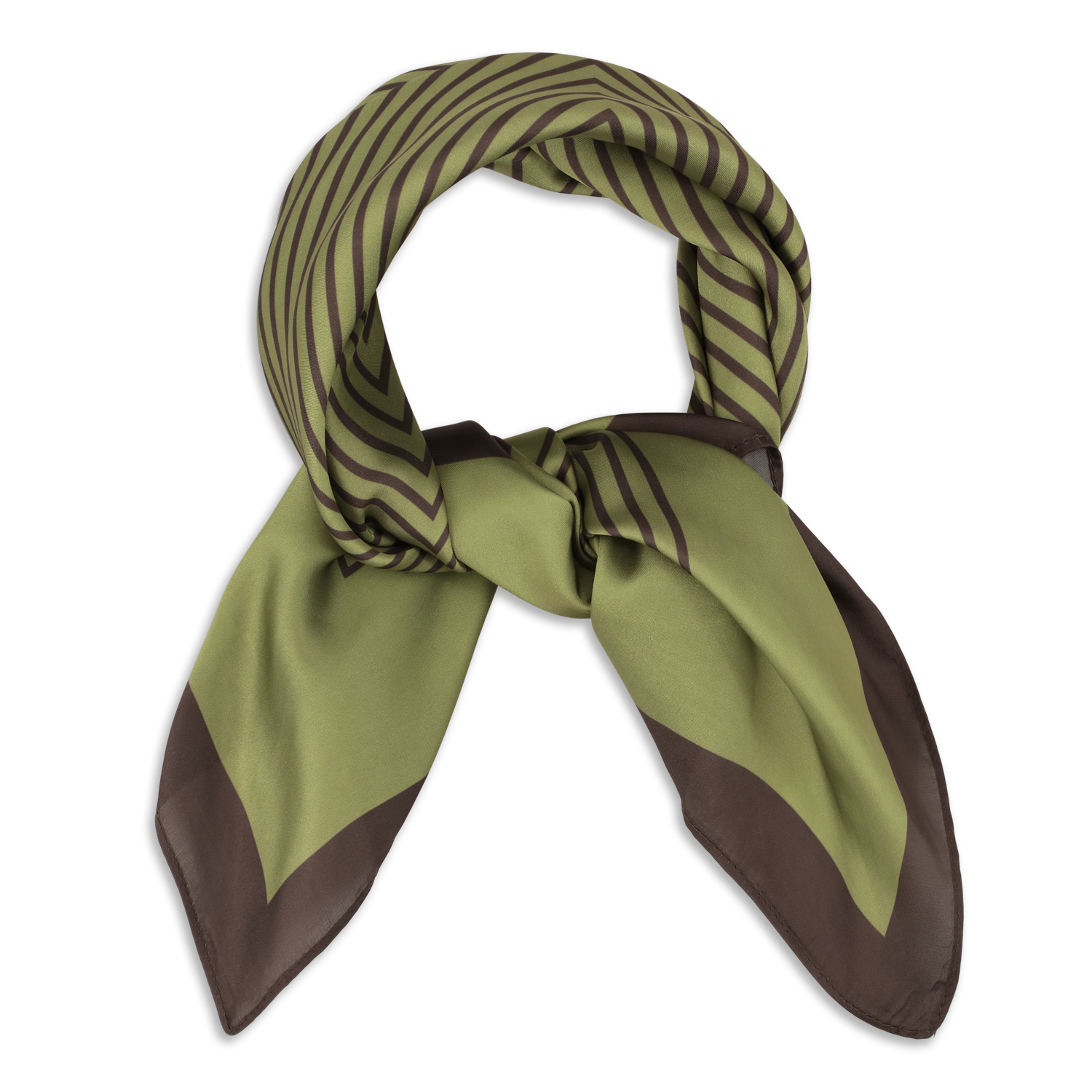 Sui Ava / Classic Patterned Scarf / Green/Brown