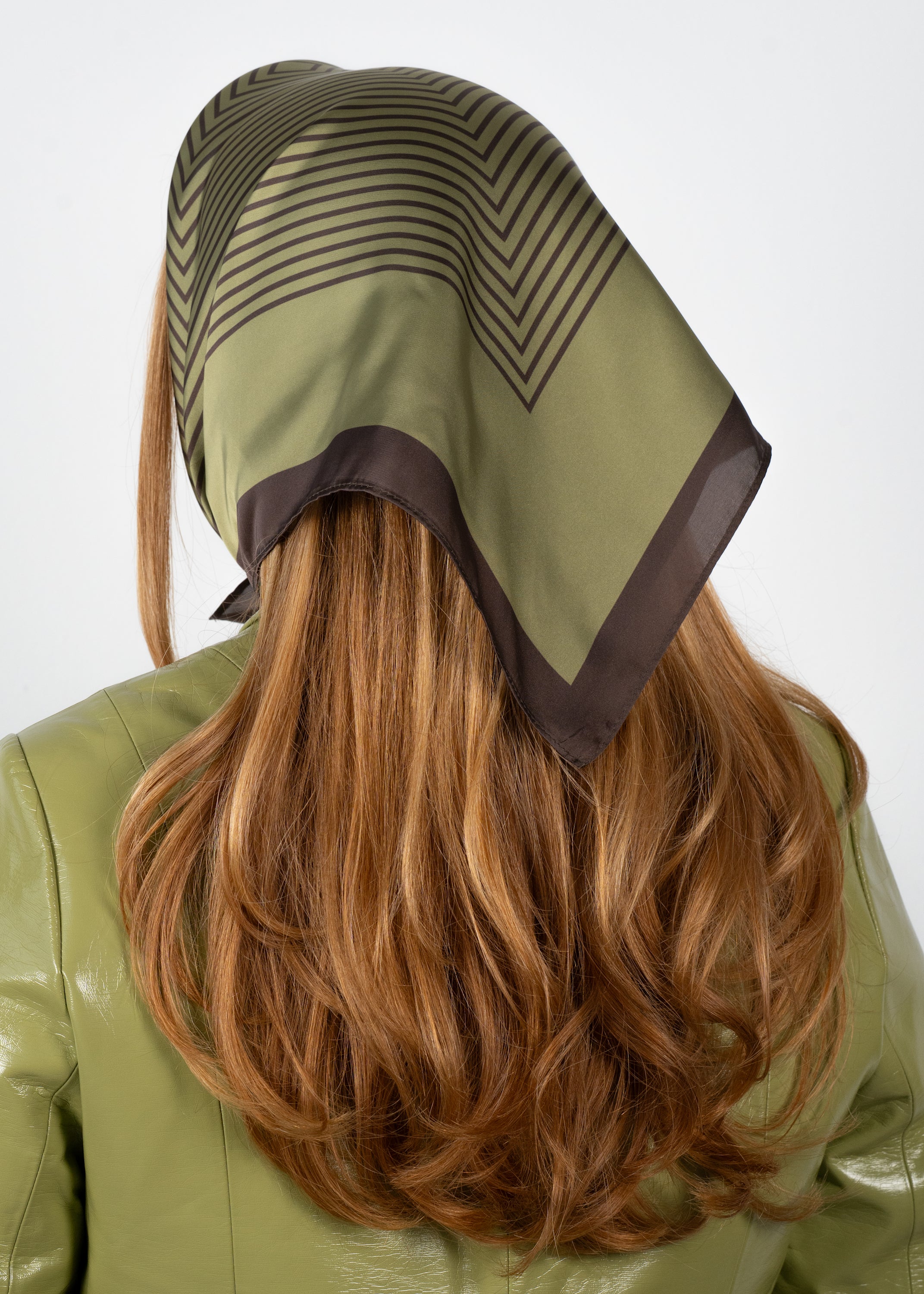 Sui Ava / Classic Patterned Scarf / Green/Brown