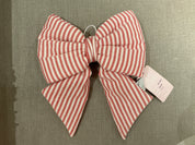 Gepolsterte Schleife aus Baumwolle mit schmalen Streifen 25x35 cm: Rosso