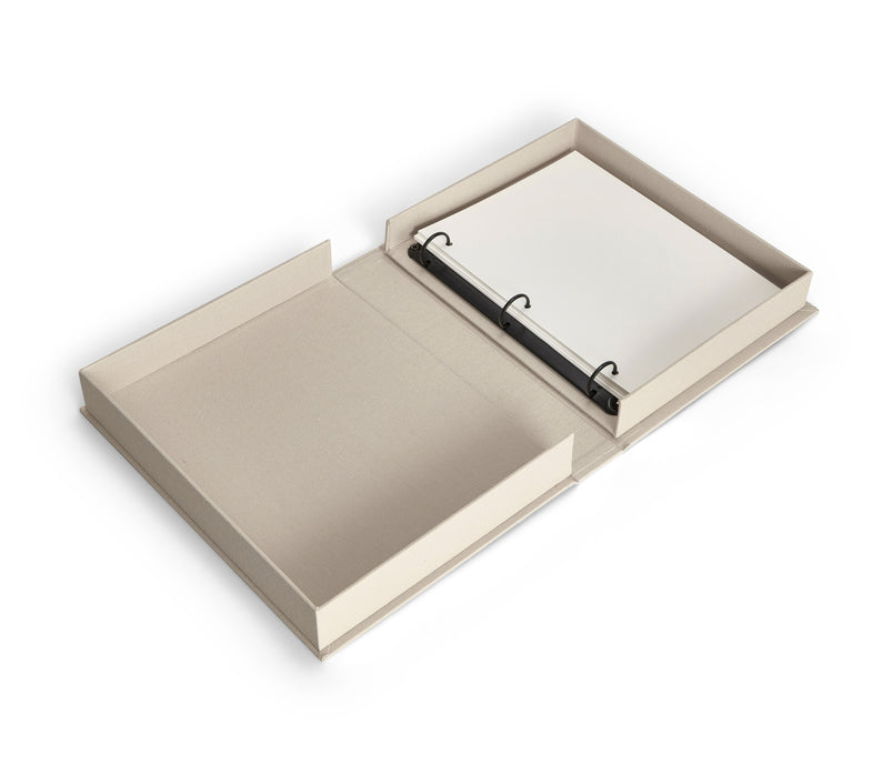 Dog-Album-A-Dogs-Life-Beige-Bezug-100-Baumwollstoff-recycelte-Graupappe-Seiten-FSC-surefreier-schwarzer-Karton-Schwarzer-Metallbinder-2
