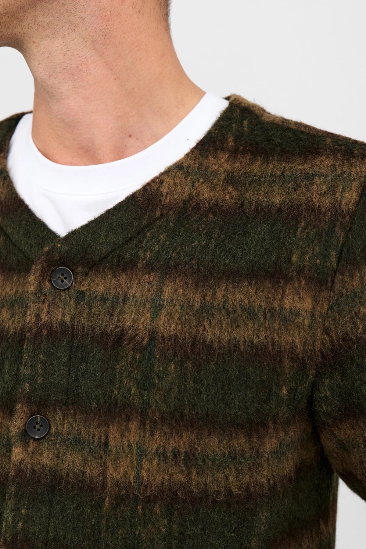 ANERKJENDT / AKDAN HEAVY TWILL CHECK OVERSHIRT / Forest night