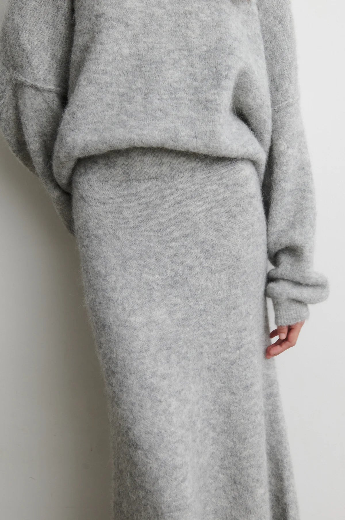 SECOND FEMALE / Pollenza Knit Skirt / Light Grey Melange