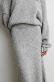 SECOND FEMALE / Pollenza Knit Skirt / Light Grey Melange
