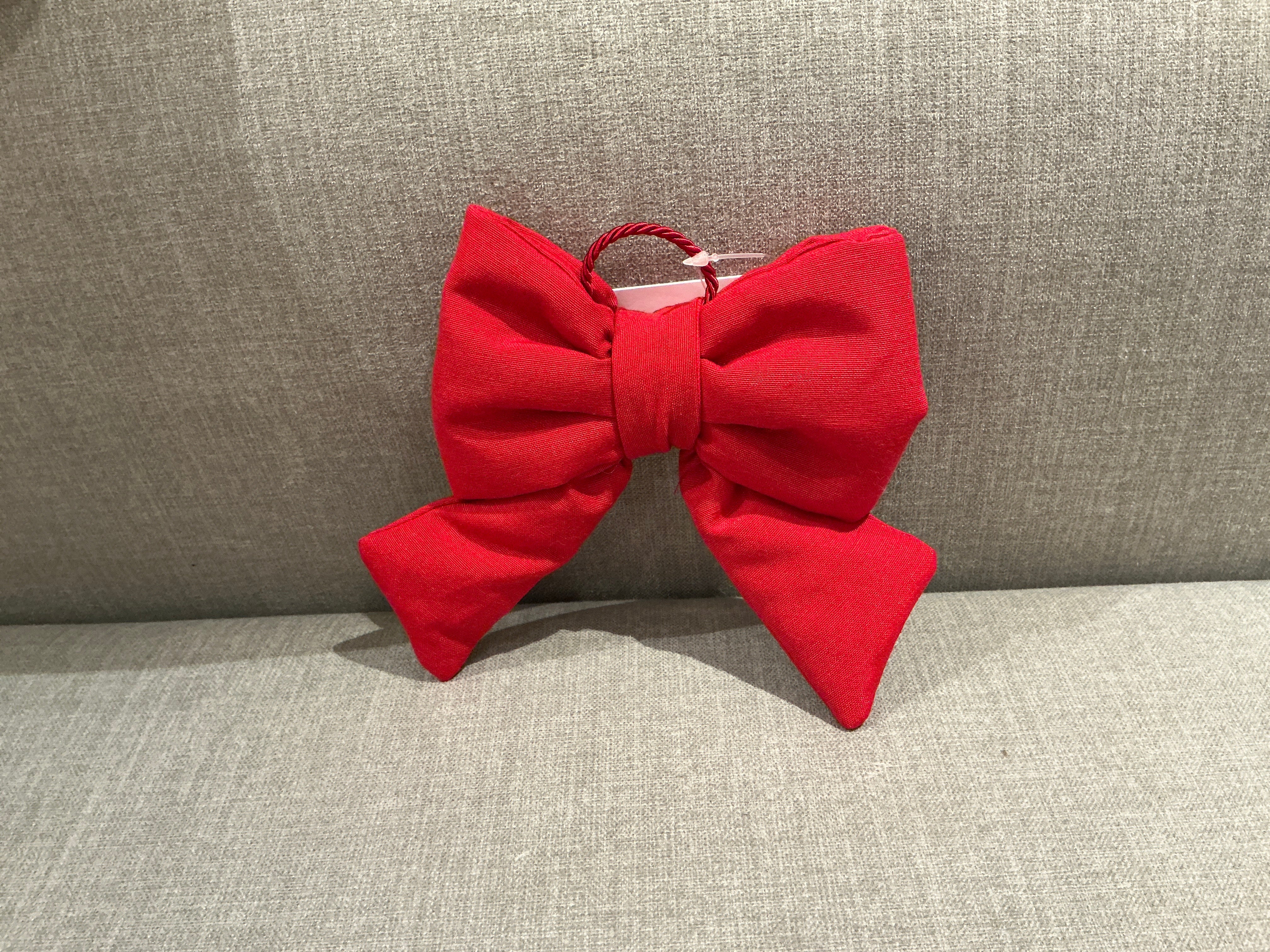 Gepolsterte Schleife aus Baumwolle 14x15cm: Rosso