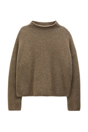 Filippa K / Mika Yak Funnelneck Sweater / Dark Taupe Melange