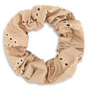 Sui Ava / Floral Broderie Scrunchie / Salted Caramel