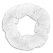 Sui Ava / Floral Broderie Scrunchie / Soft White
