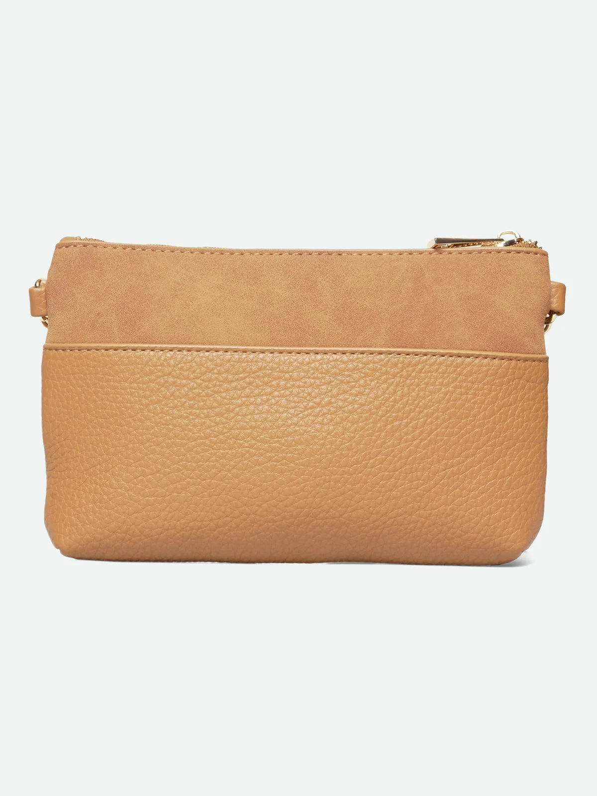 Rosemunde / RBMunich Mix Small Clutch / Dark Camel w Gold trim