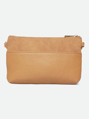Rosemunde / RBMunich Mix Small Clutch / Dark Camel w Gold trim