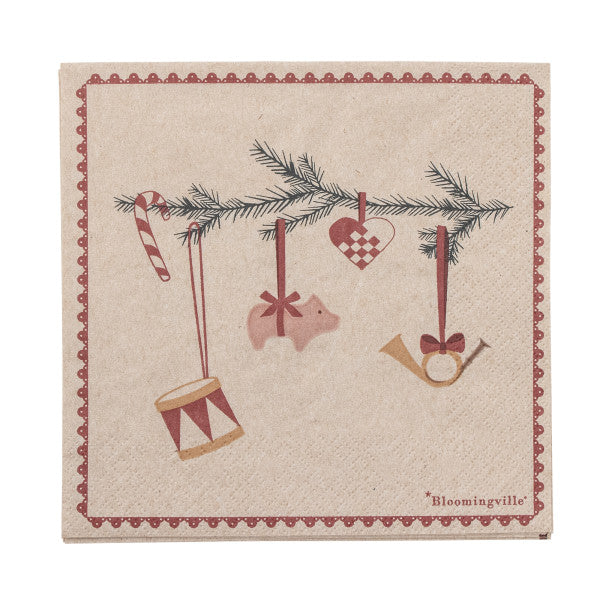 Bloomingville / Merry Go Round Serviette, Natur 33x33cm