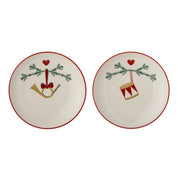 Bloomingville / Yule Teller, Natur Steingut ø16cmxH2,5cm / 1pc