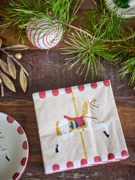 Bloomingville / Merry Go Round Serviette, Natur 33x33cm