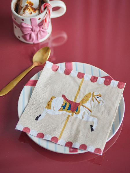 Bloomingville / Merry Go Round Serviette, Natur 33x33cm