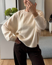 Greymarl / Birthe Knit / OFF WHITE