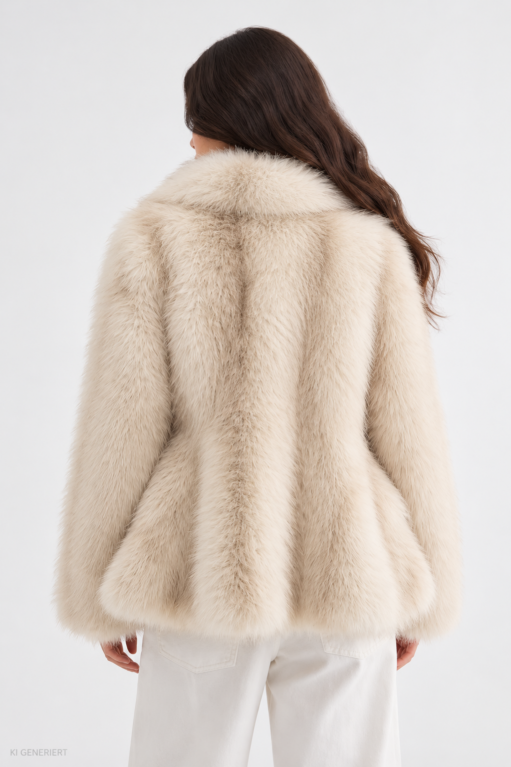 Gina Tricot / Faux fur shaped jacket / Creme (1263)