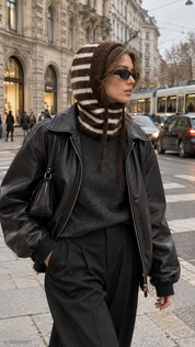 Gina Tricot / Perfect knit balaclava / Stripe (1057)