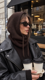 Gina Tricot / Perfect knit balaclava / Dark brown (7180)