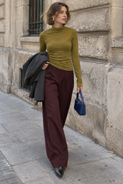 Gina Tricot / Funnel neck top / Fir green