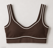 Gina Tricot / Soft Yoga Top / Dark Brown
