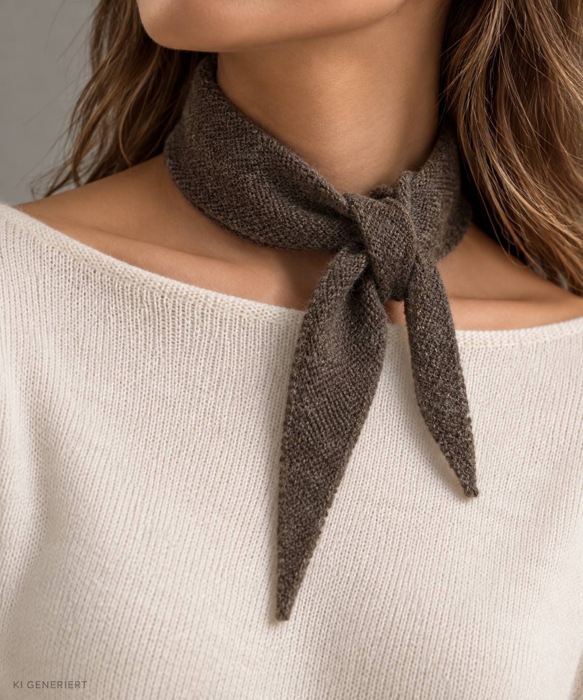 Gina Tricot / Mini Scarf / Brown Melange