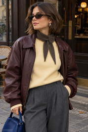 Gina Tricot / Mini Scarf / Brown Melange