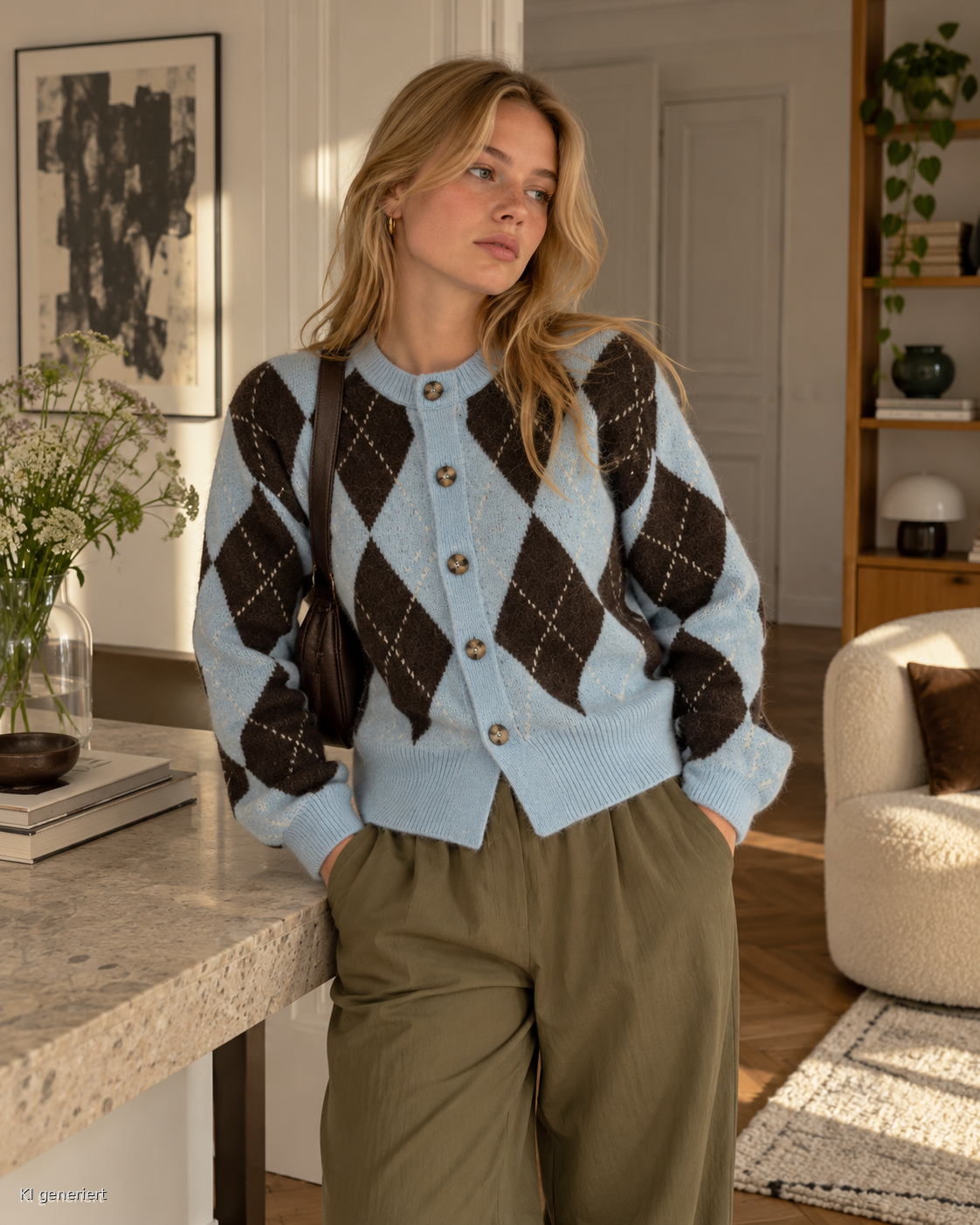Gina Tricot / Knitted cardigan / Lt blue