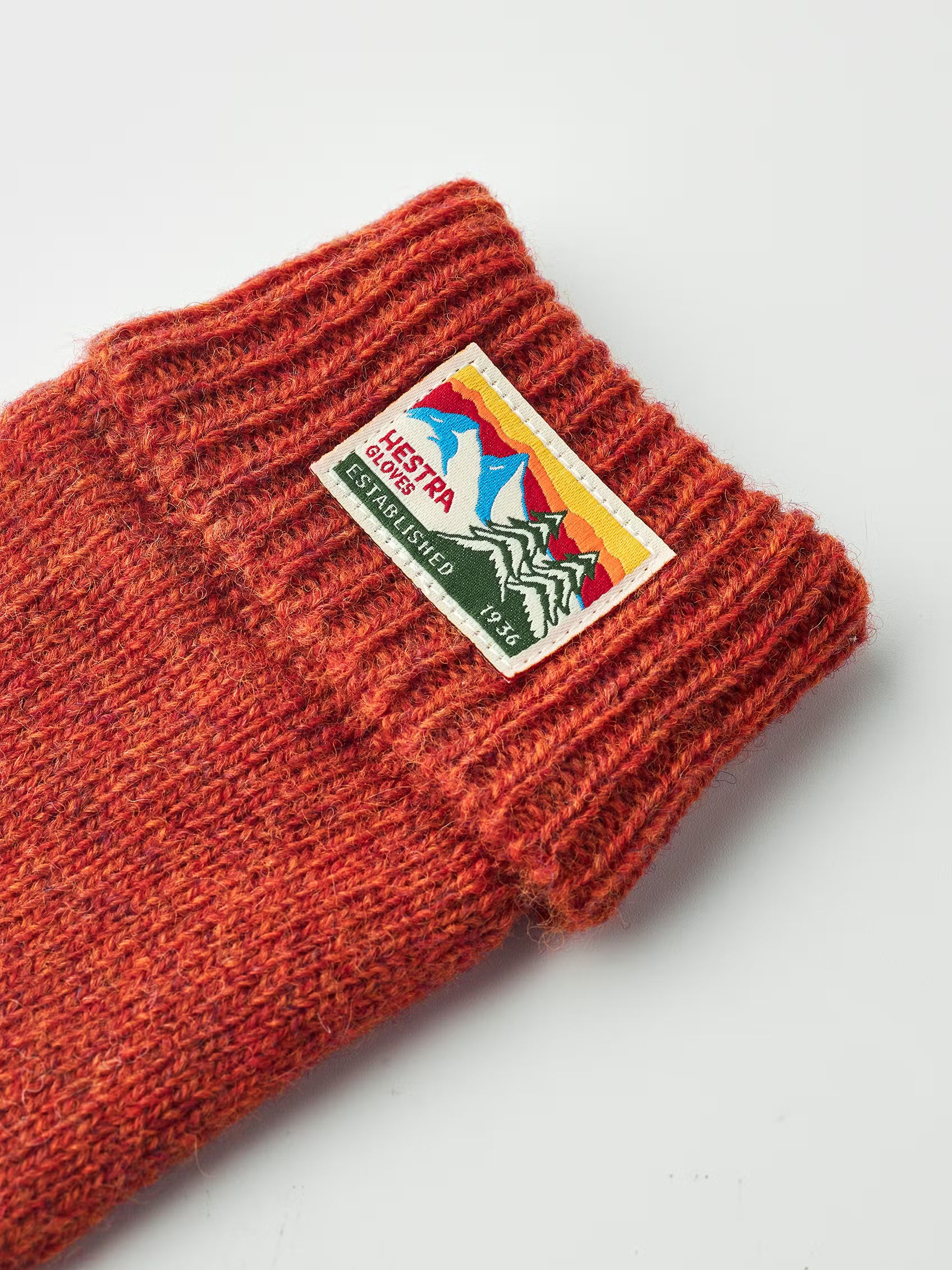 Hestra / Raggwool Mitt / Brick red