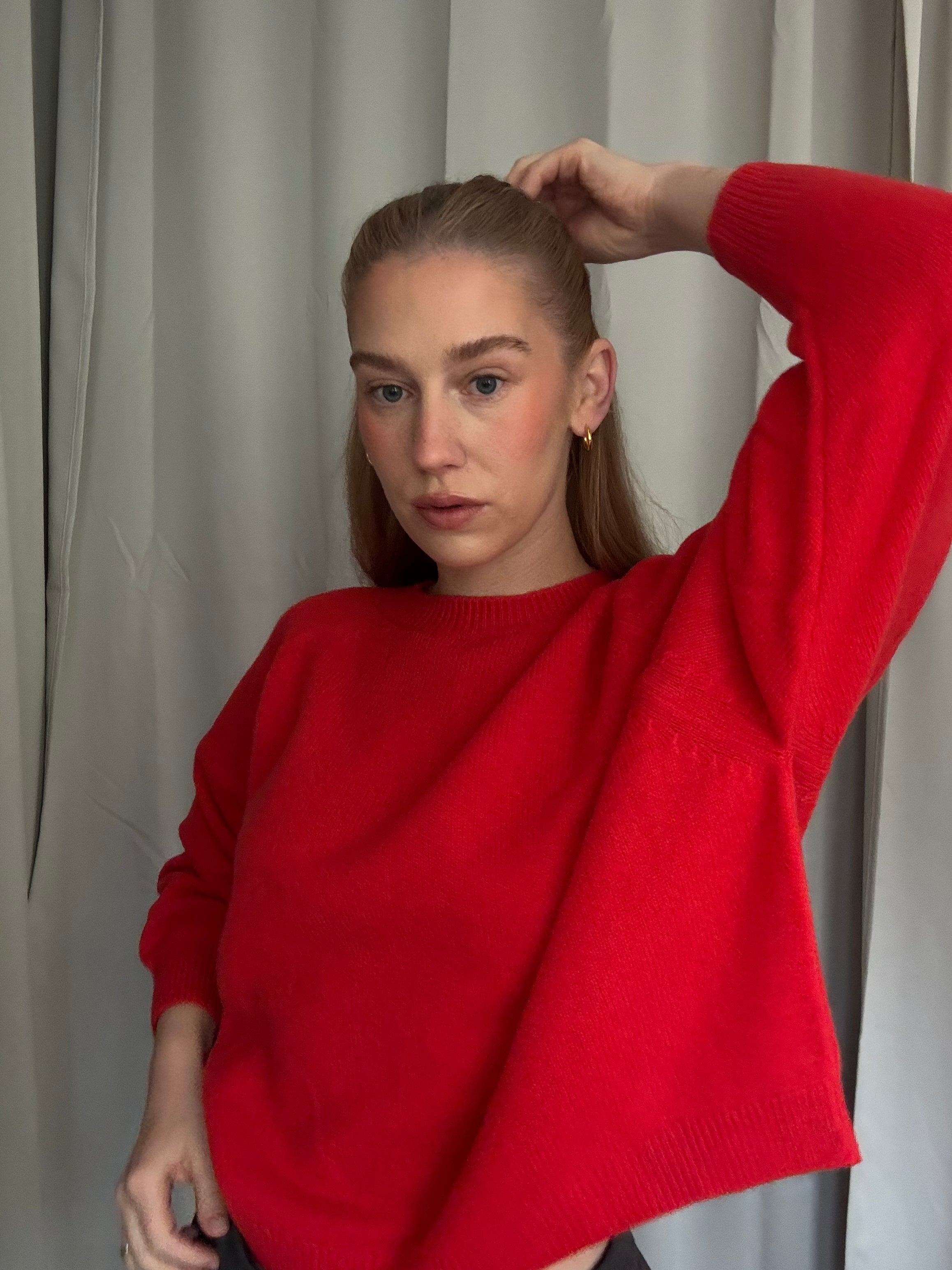 Greymarl / Birthe Knit / Red