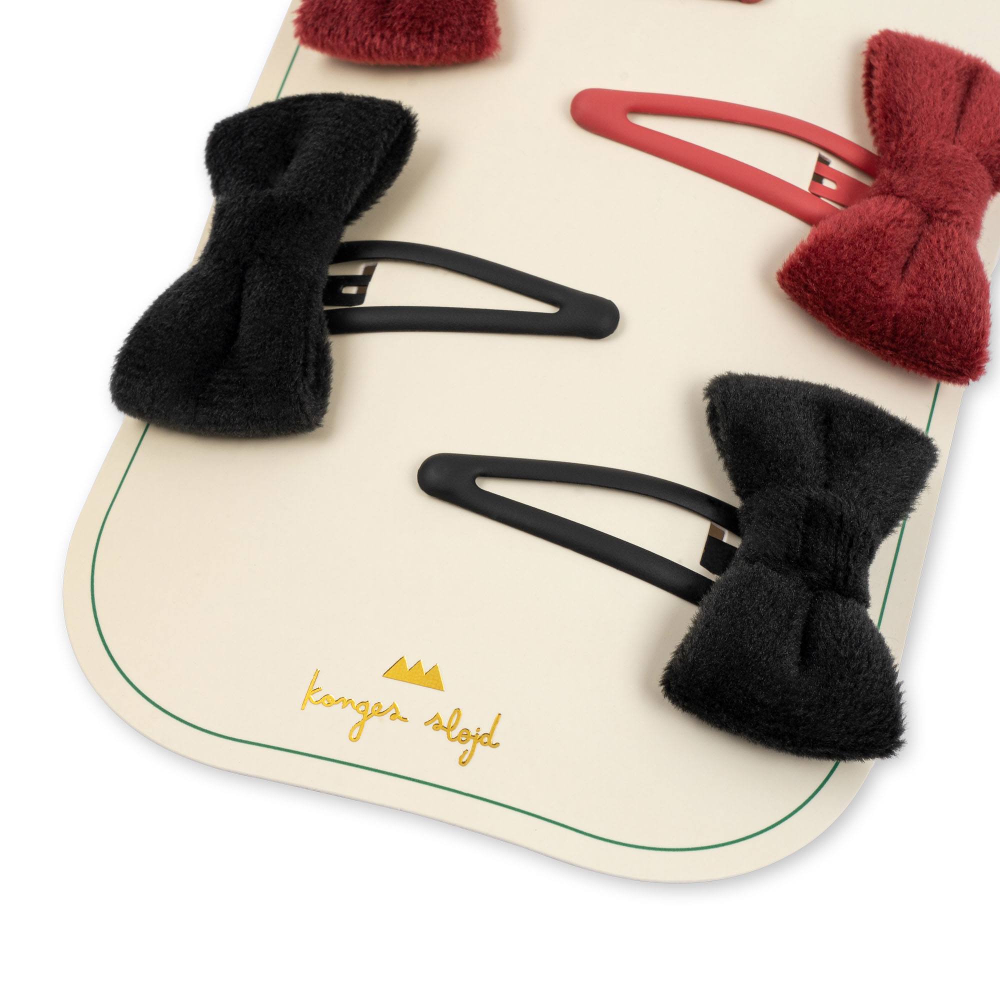 KS3937-4-PACK-VELVET-BOWIE-HAIR-CLIPS-RED-BLACK-Extra-1