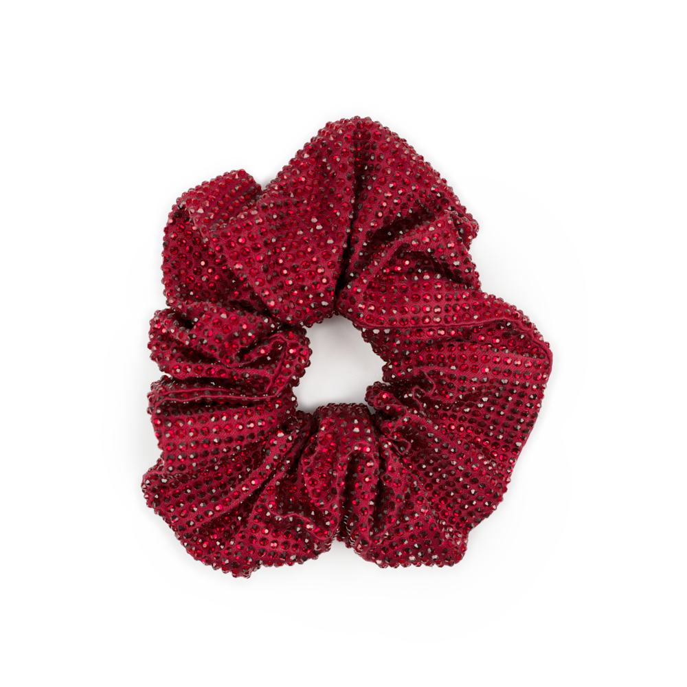 Kelly-Crystal-Scrunchie-Bordeaux