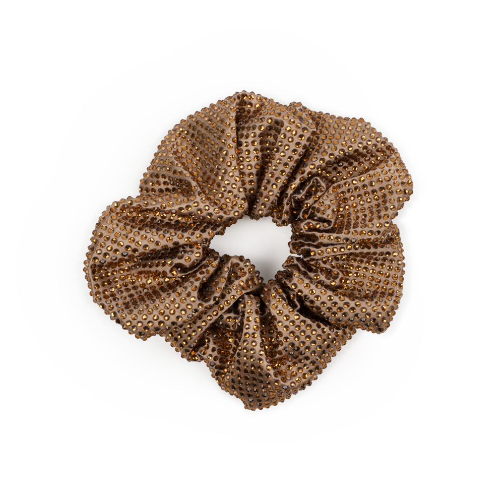 Kelly-Crystal-Scrunchie-Taupe