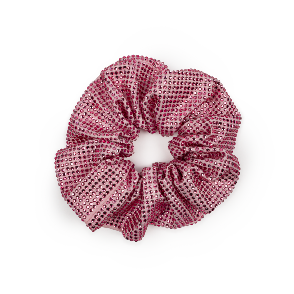 Sui Ava / Kelly Crystal Scrunchie / Pink Pearl