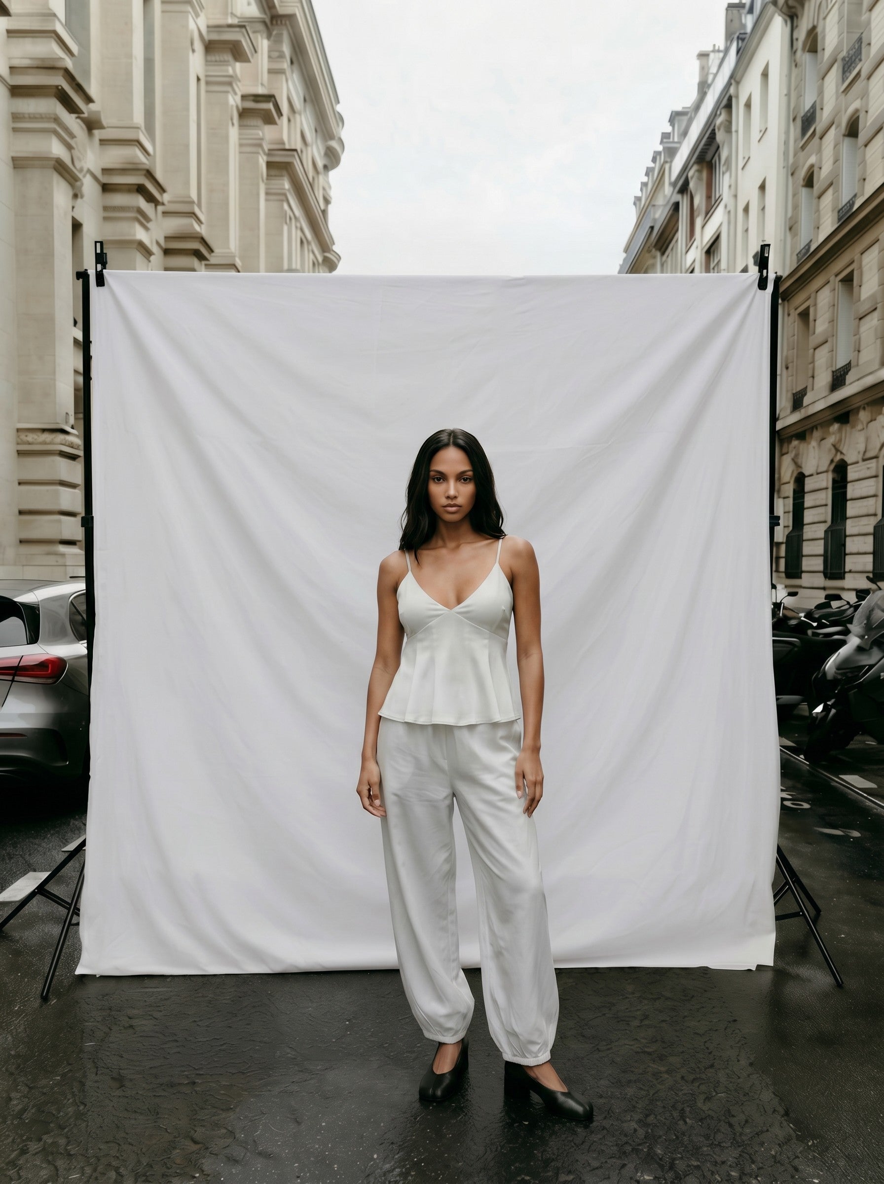 Gina Tricot / Peplum singlet / Offwhite