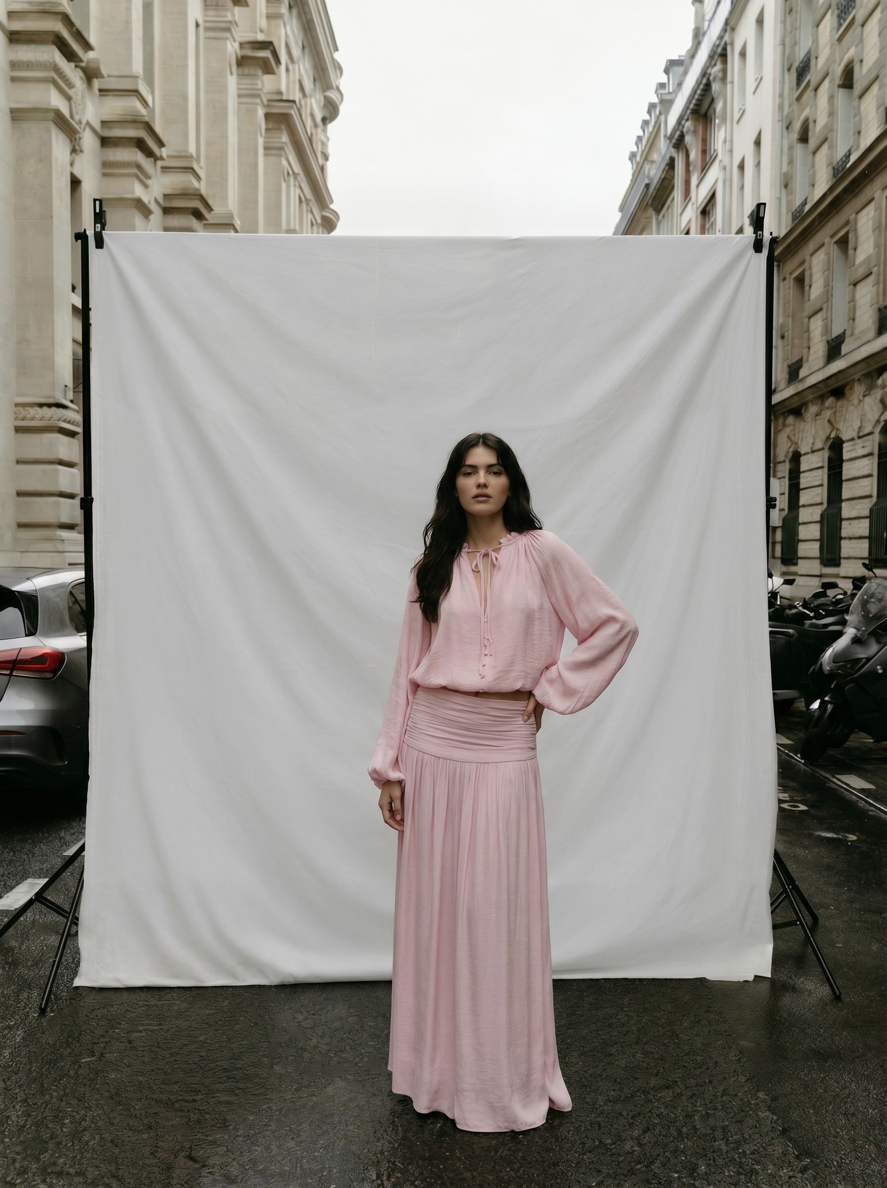 Gina Tricot / Dropped waist skirt / Pink