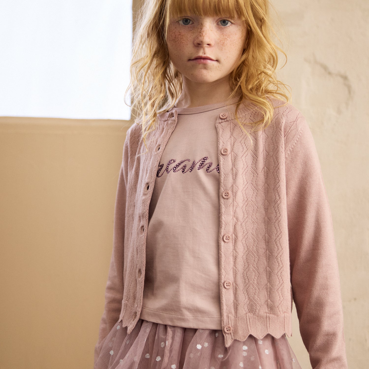 Minymo / Cardigan Knit / Fawn