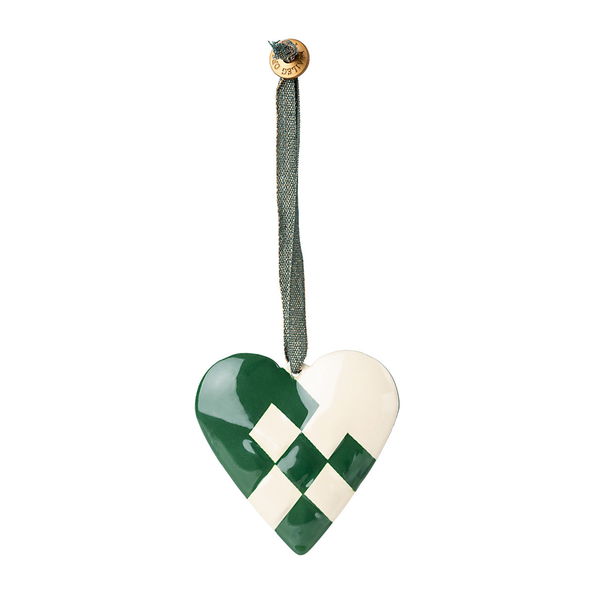 Maileg-Weihnachtsbaumschmuck-geflochtenes-Herz-aus-Metall-dunkelgruen-6cm