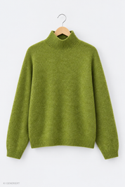 Gina Tricot / Knitted turtleneck sweater / Spinach green