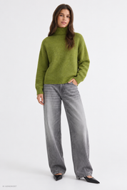 Gina Tricot / Knitted turtleneck sweater / Spinach green