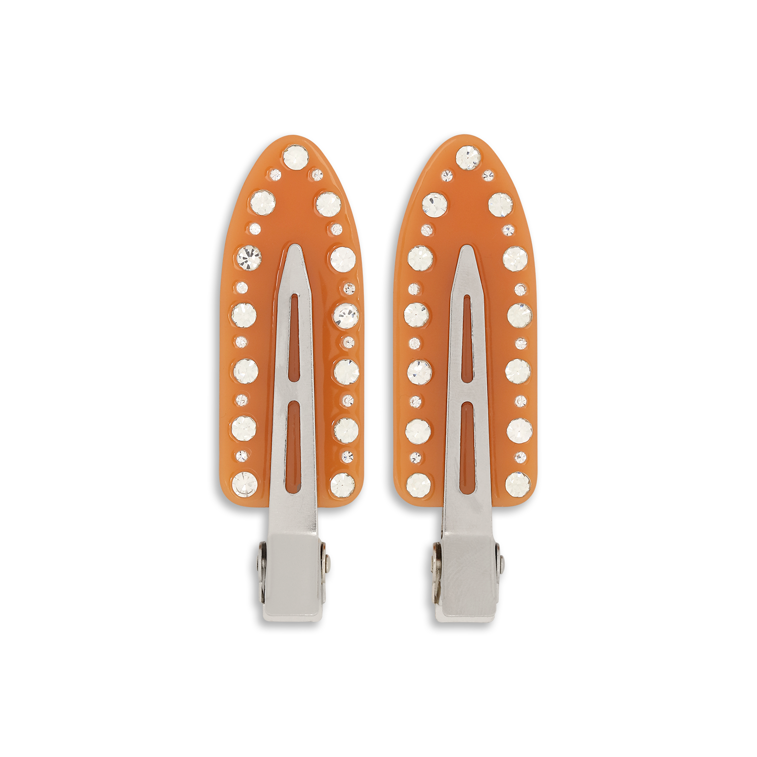 Sui Ava / No Crease Crystal Clips // 2 pcs / Orange