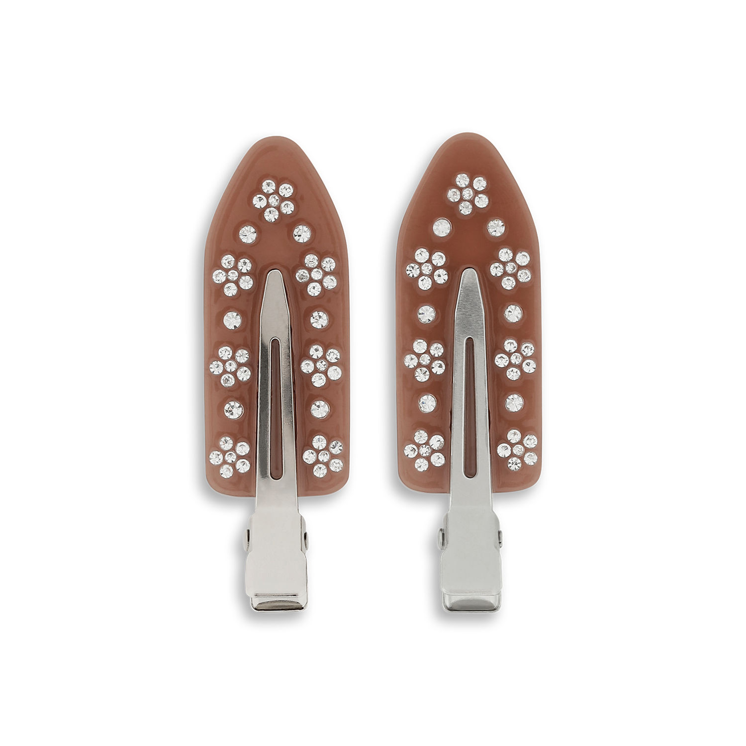 Sui Ava / No Crease Flower Crystal Clips // 2 pcs / Chocolate Egg