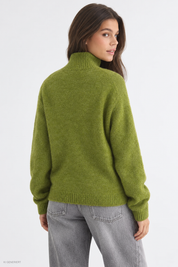 Gina Tricot / Knitted turtleneck sweater / Spinach green