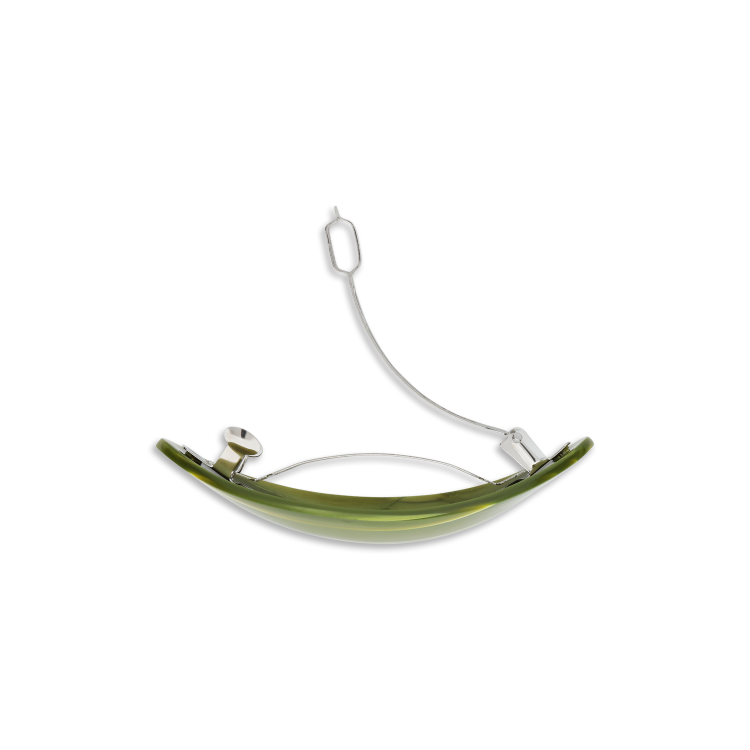 Sui Ava / Oval Peppermint Pop Clip / Spinach Green