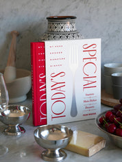 Recipe-Book-Todays-Special-Rot-Wei-30-Baumwollstoff-30-Graupappe-40-holzfreies-Papier-5