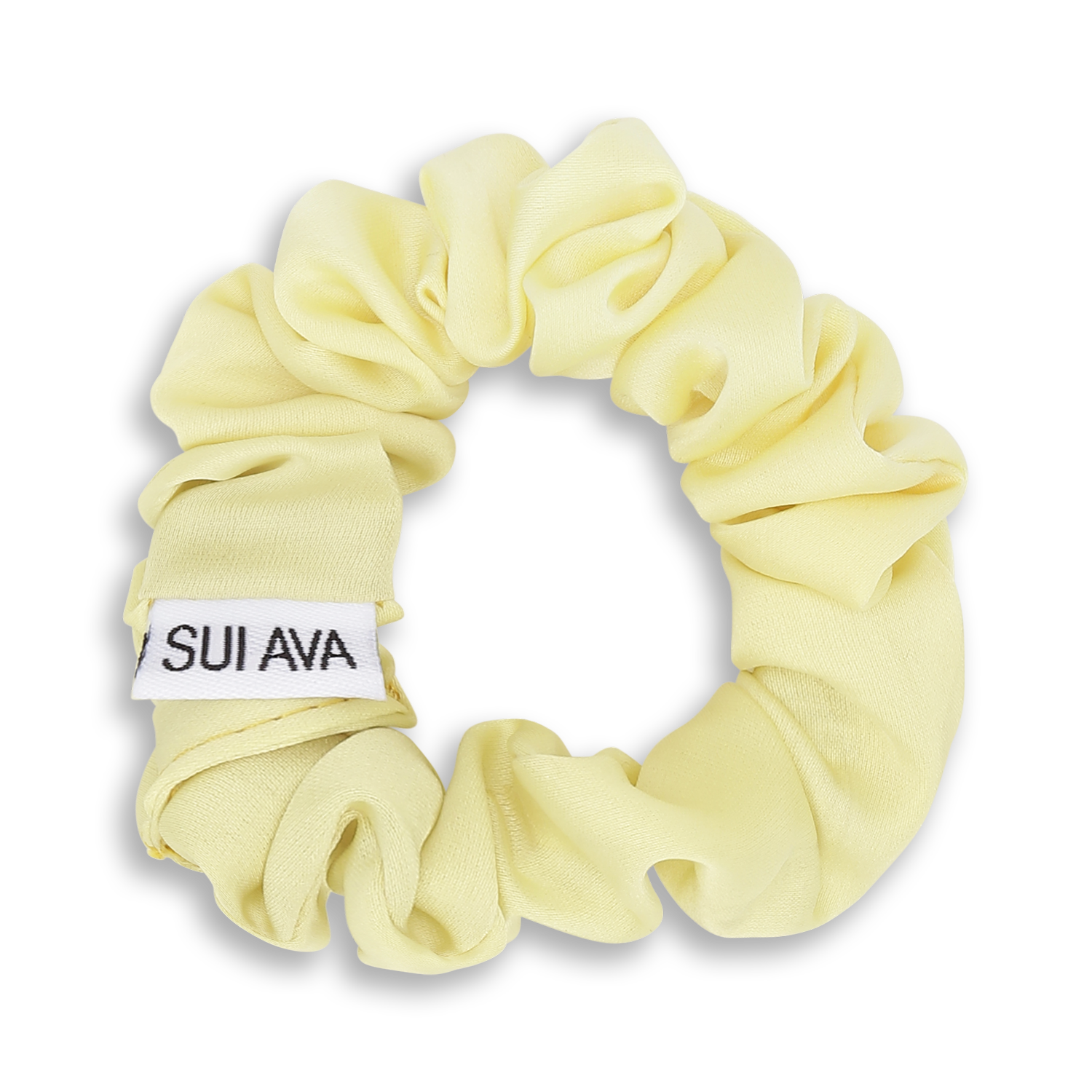 Sui Ava / Ruched Ribbon Scrunchie / Yellow