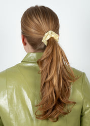 Sui Ava / Ruched Ribbon Scrunchie / Yellow