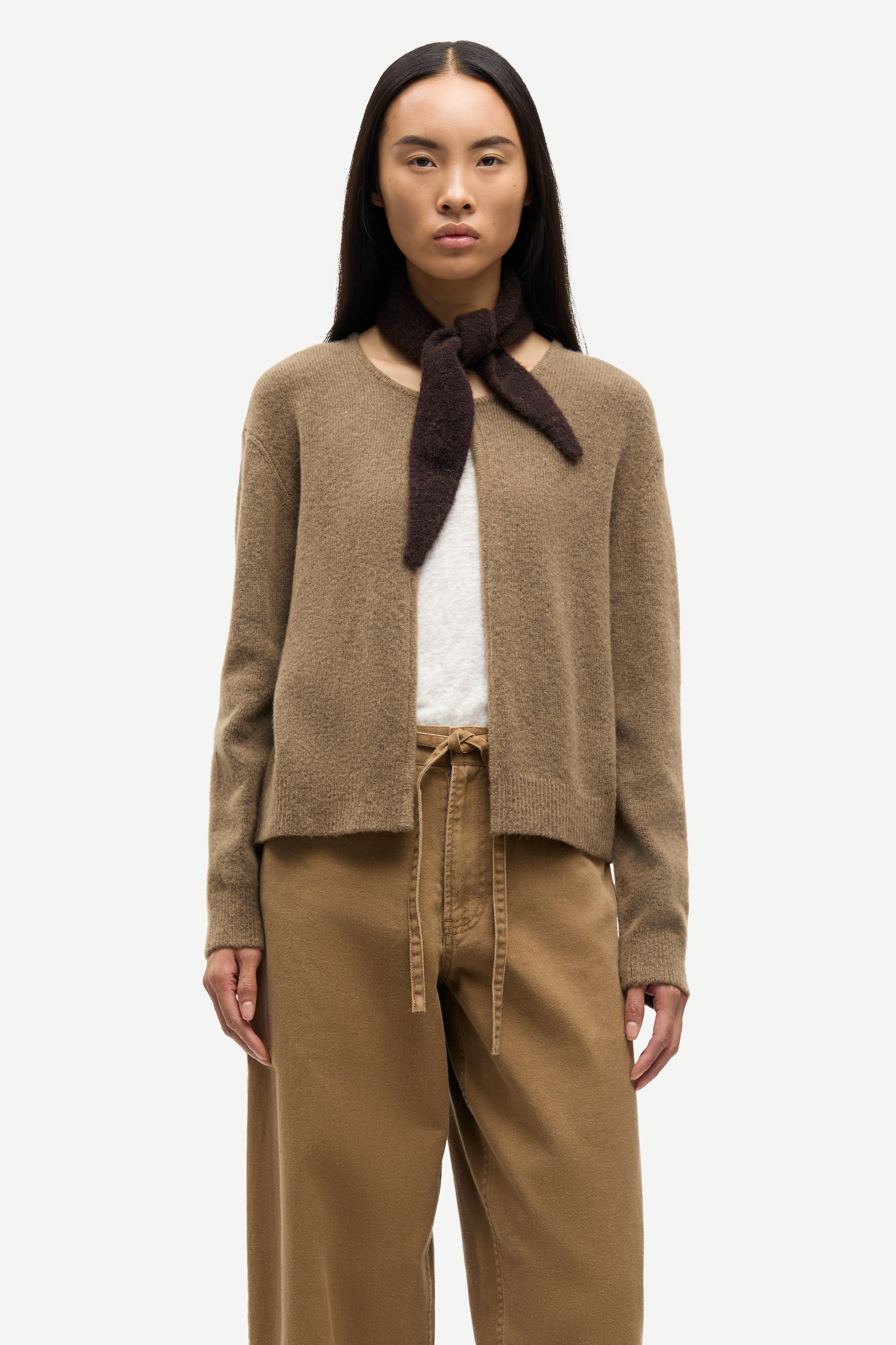 Samsøe Samsøe / SANOR DIAMOND SCARF 7355 / BLACK COFFEE