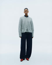Samsøe Samsøe / SALO V-NECK 16165 / GREY MEL.