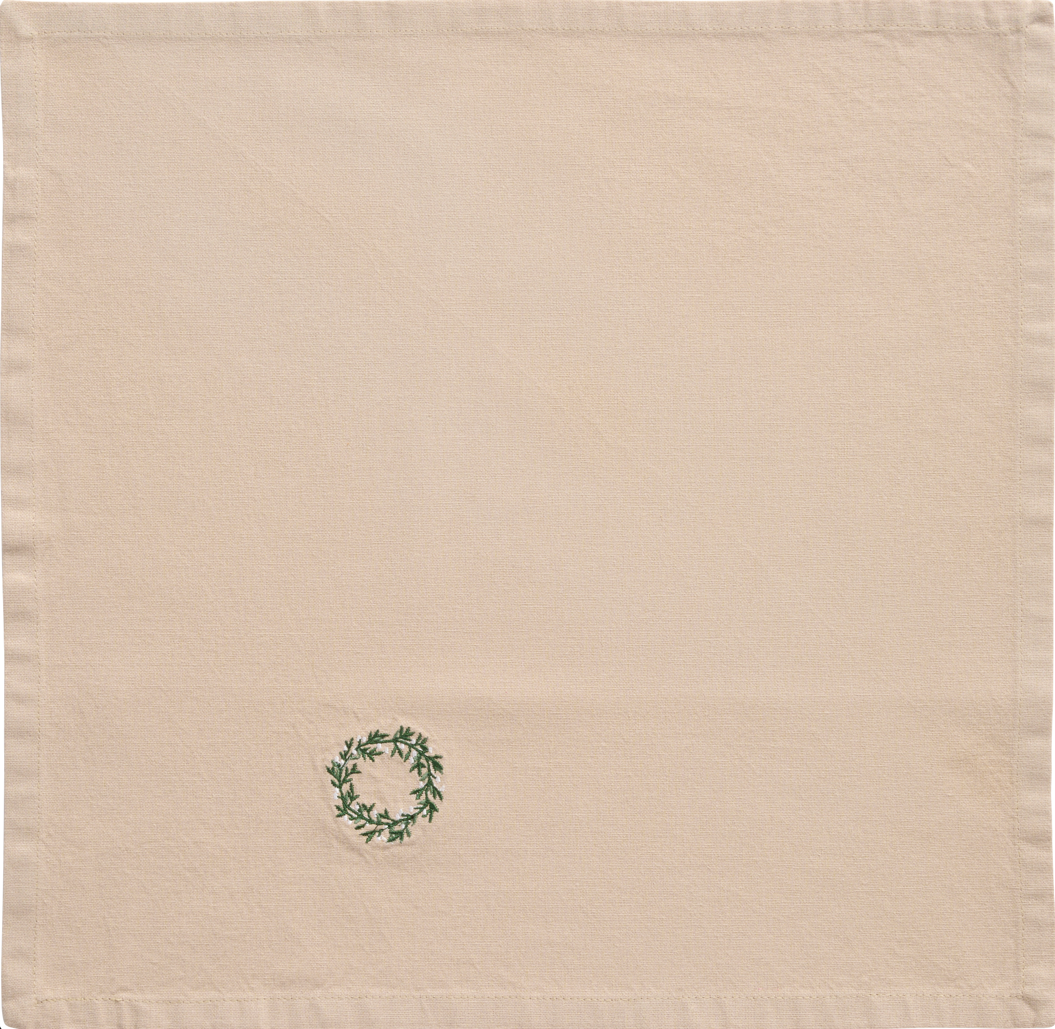 Ib Laursen / Stoffserviette Tradition m/Kranz leinenfarbig